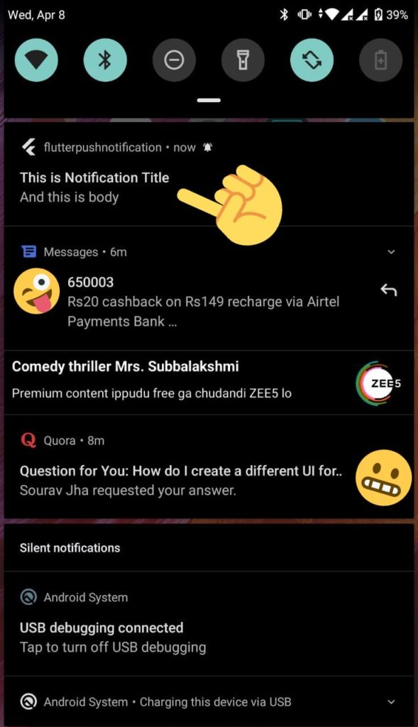 Flutter Push Notifications using flutter firebase messaging with example