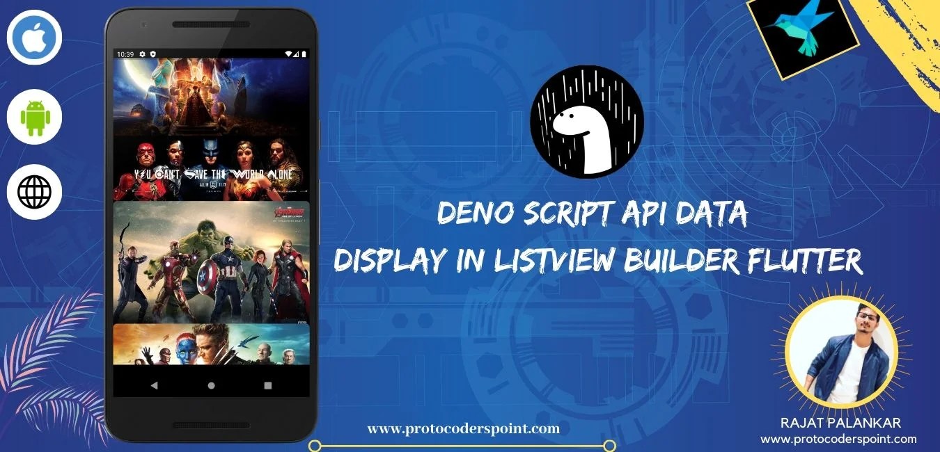 Create API using Deno js & Display data in Flutter Listview builder