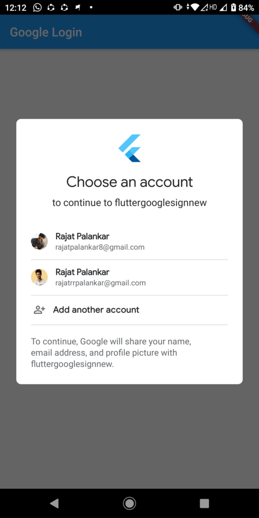 Flutter Firebase Google Sign In Flutter Login with