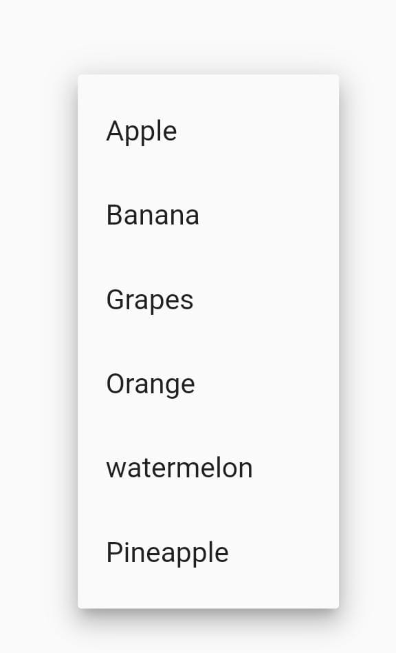 Flutter Drop Down Menu List Drop Down In Flutter