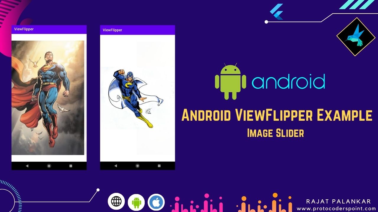 viewFlipper in android studio Image Slider example using view flipper