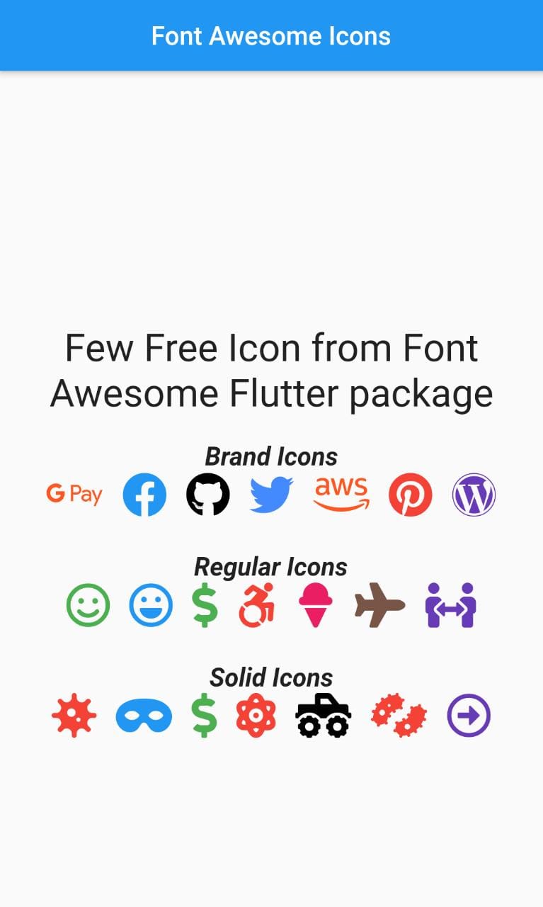 Icons Name In Flutter