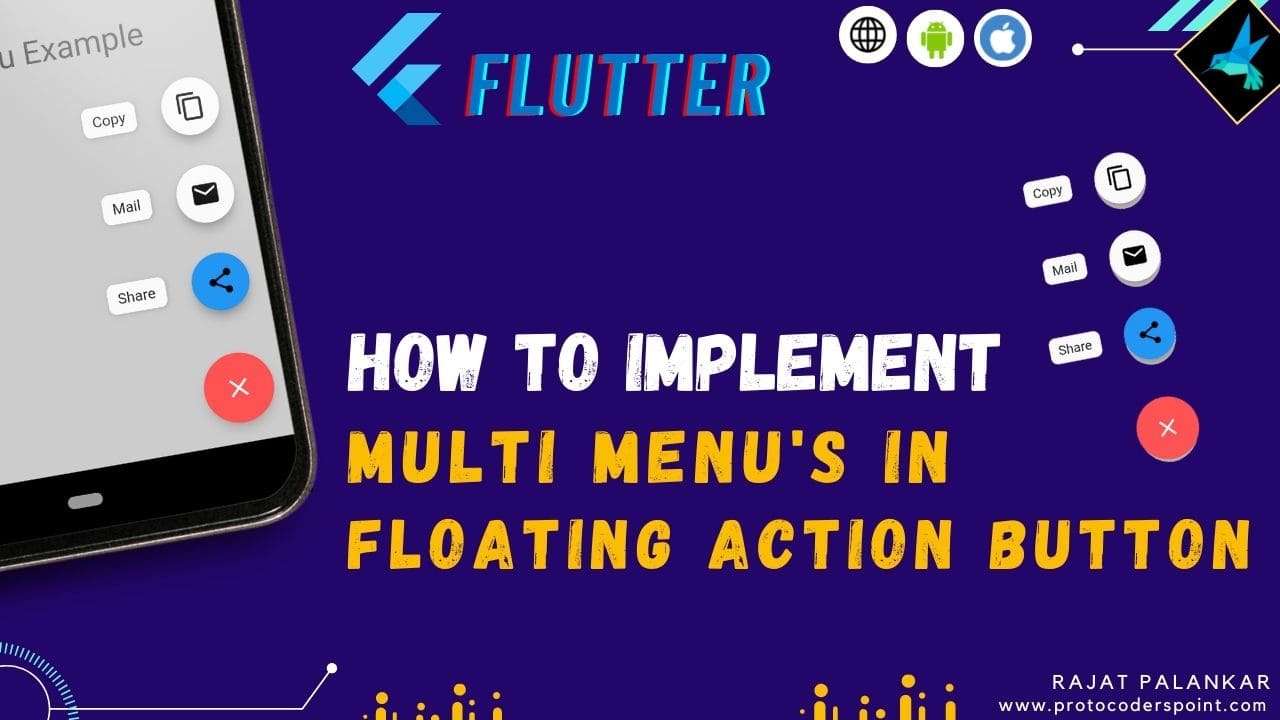 Flutter Floating Action Button Expandable FAB Menu's