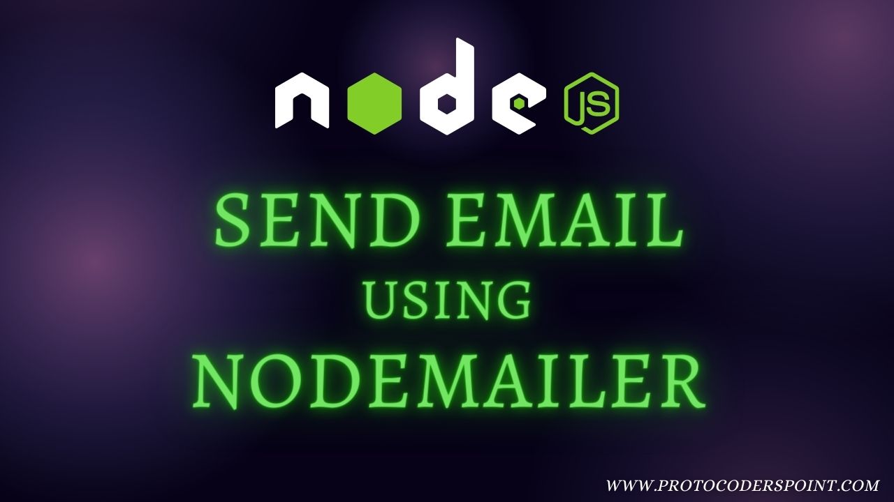 How to send email from node.js using NodeMailer module