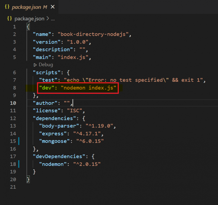 Books Directory Project with nodejs CRUD operation using mongoose