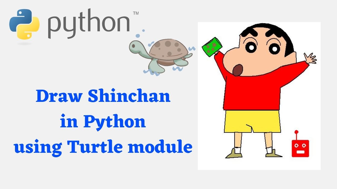 draw Shinchan using python turtle