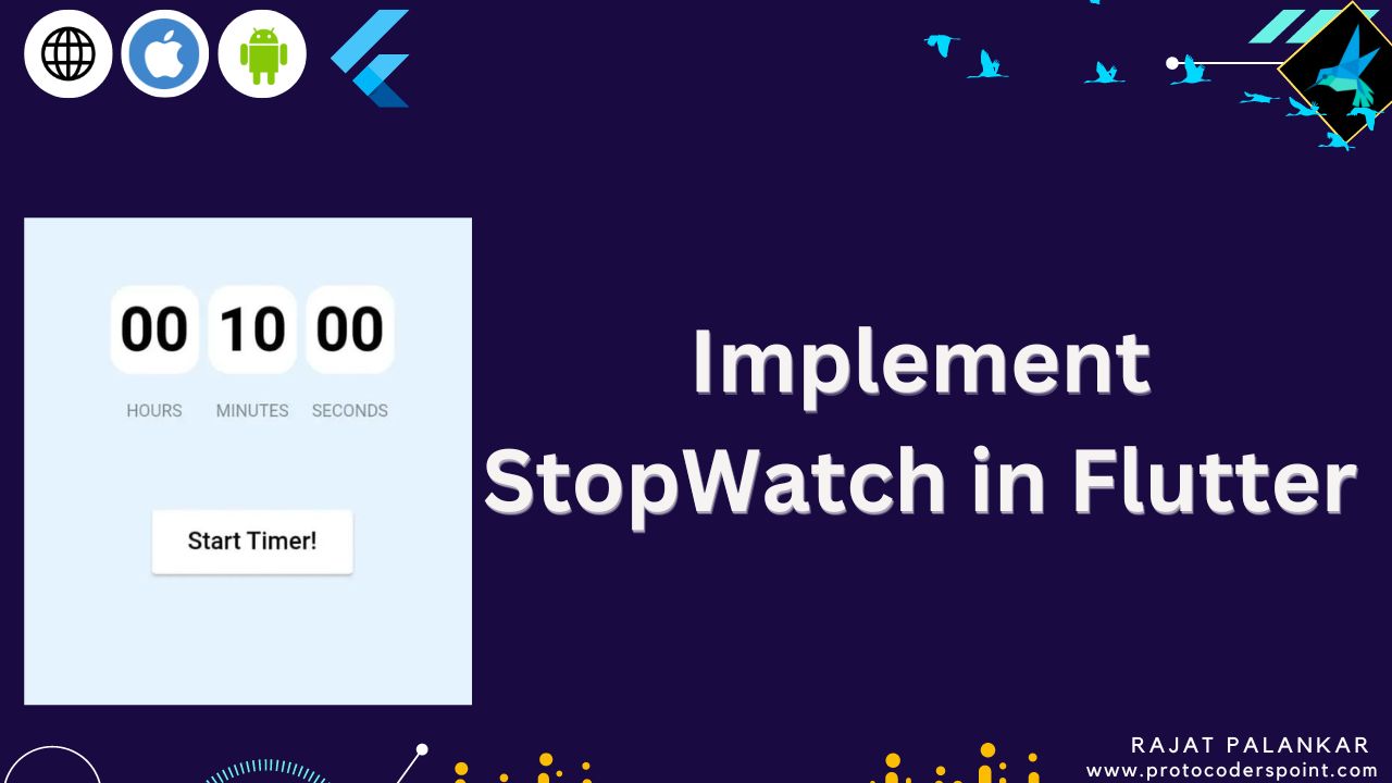 Stopwatchtimer in Flutter (with or without package)