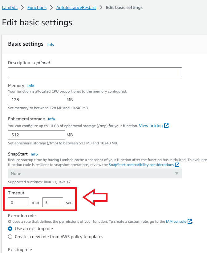AWS Lambda Function to Stop, Start or Restart AWS Instance