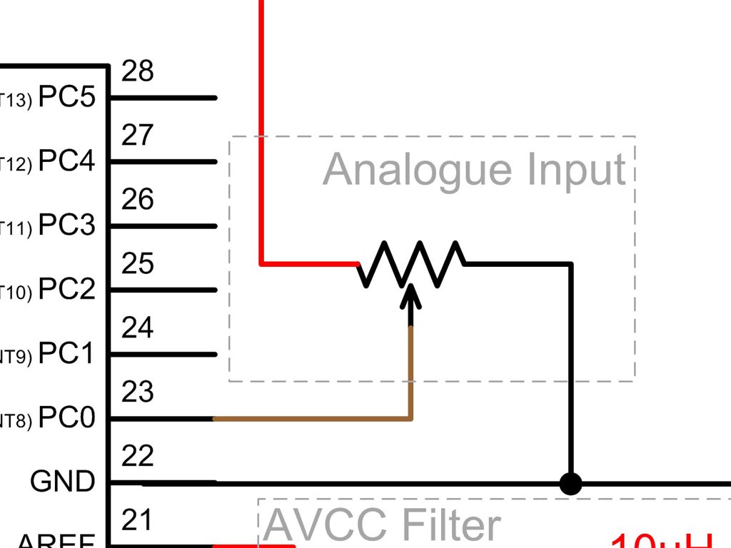 Analogue to Digital Conversion on an ATmega168 Protostack