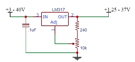 Lm317 Voltage Regulator Schematic