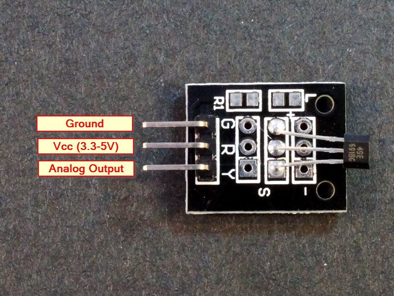 Analog Hall Effect Sensor Module ProtoSupplies