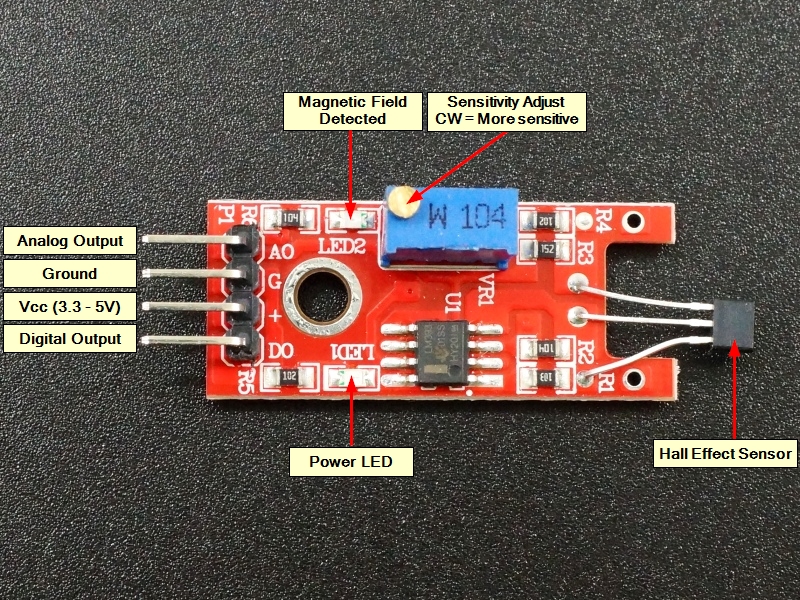 Linear Hall Effect Sensor Module ProtoSupplies