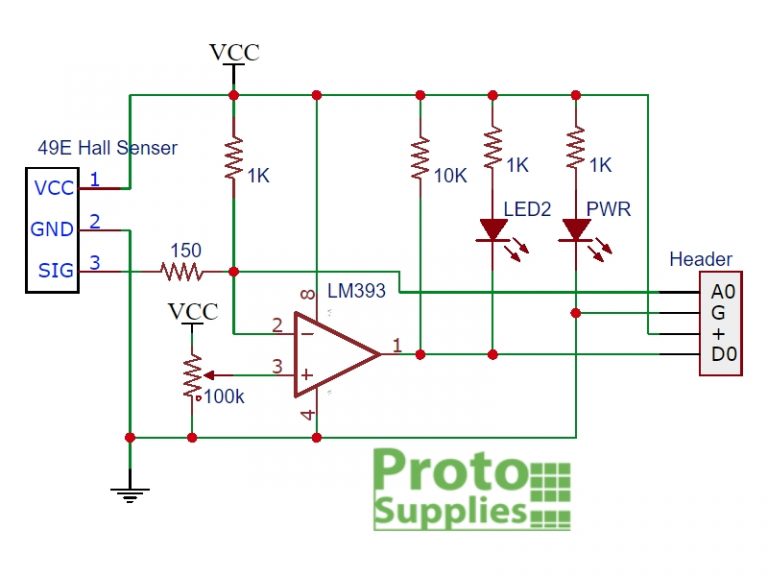 Linear Hall Effect Sensor Module ProtoSupplies