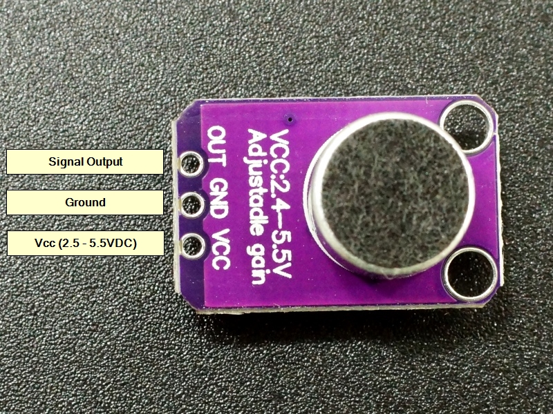 MAX4466 Microphone Preamplifier Module ProtoSupplies