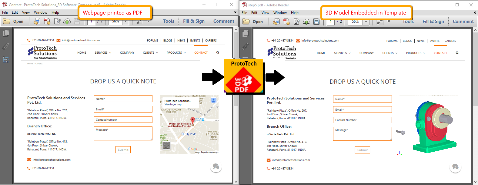 3D PDF Template, PDF Template Features, 3D PDF Exporter