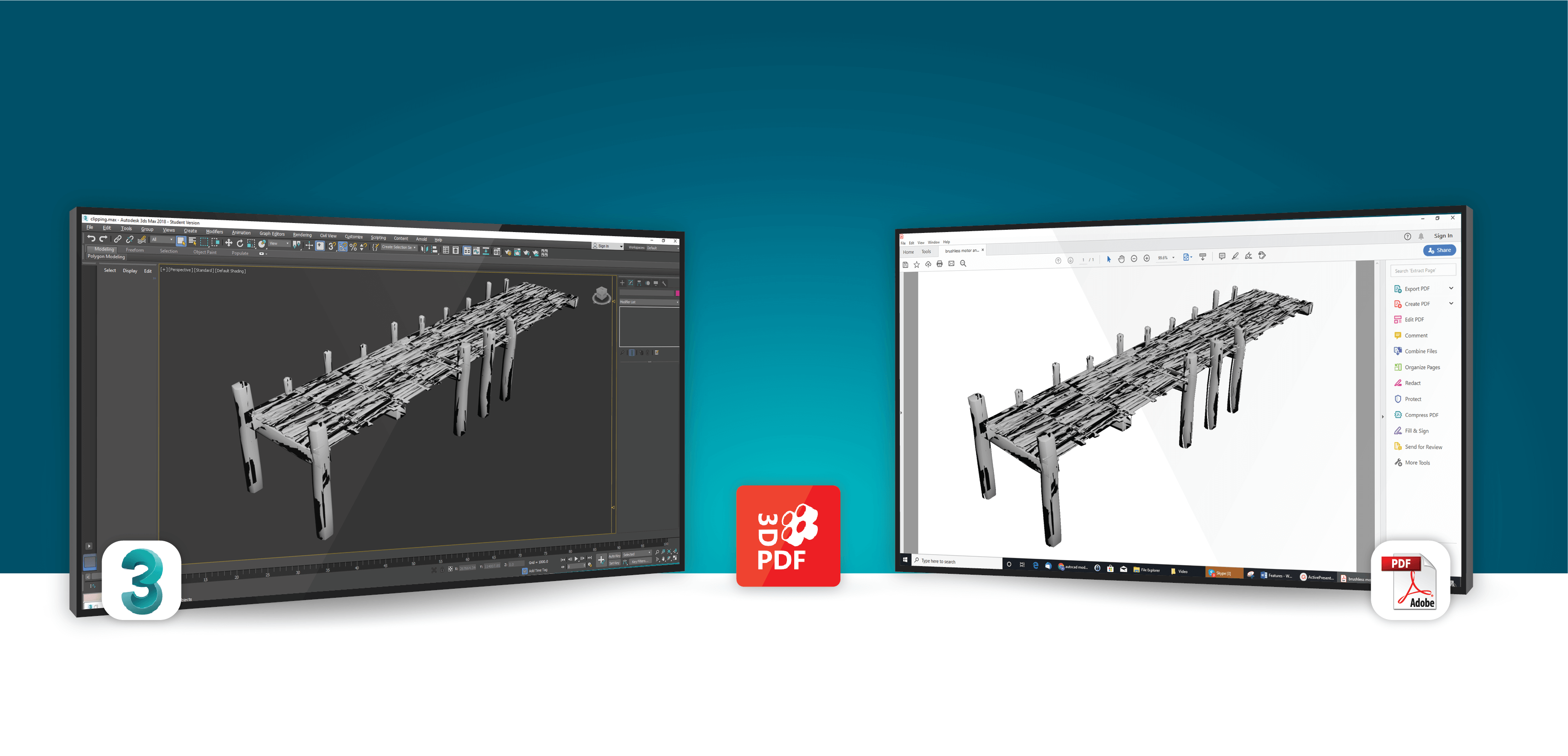 3D PDF Exporter For 3DS Max Plugin with updated features