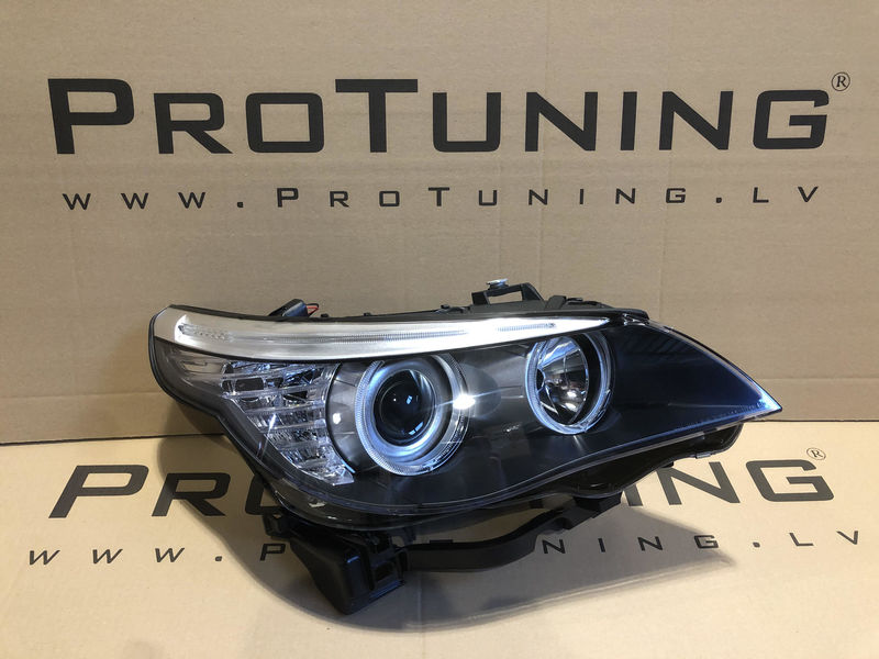 OE LCI Look Чёрная фара Для BMW E60 / E61 0310 ПРАВАЯ сторона Facelift