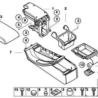 BMW NEW GENUINE 3 SERIES E46 ARMREST STORAGE TRAY BLACK RHD 51168228821