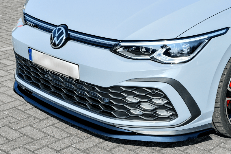 Black Gloss Front Bumper spoiler / skirt /valance For VW Golf 8 GTI