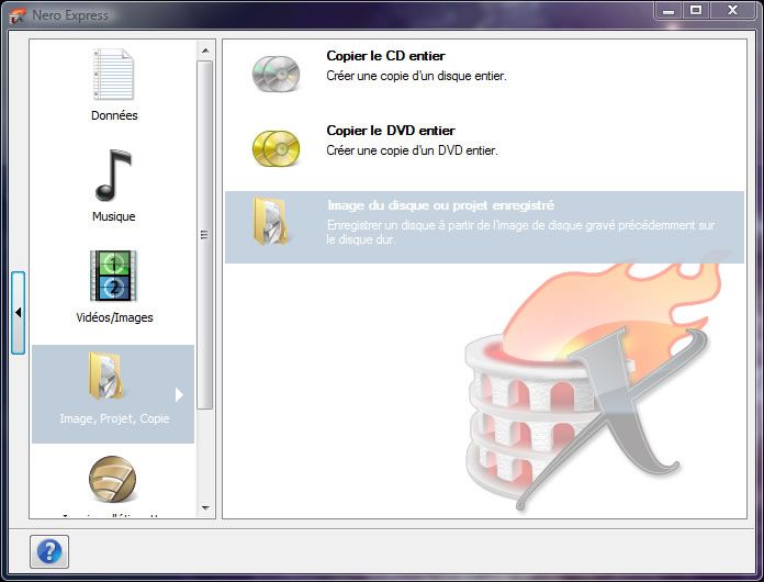 Graver une image ISO avec Nero Express