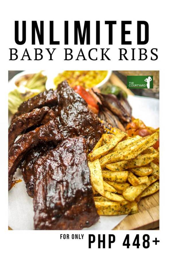 The Courtyards's UNLIMITED Baby Back Ribs Promo for Php448+ until April 30, 2018
