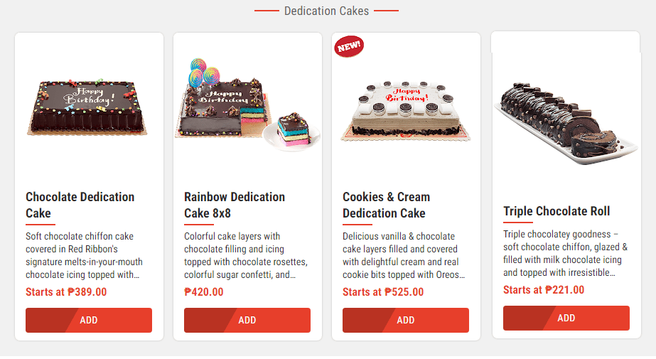 Up to ₱200 OFF on Red Ribbon's Payday Cake Day Promo