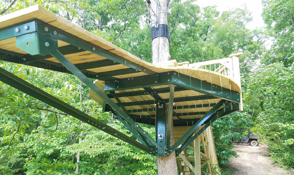 Aerie's Resort ZipLine Platforms Providence Engineering