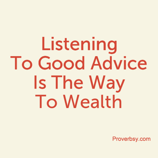 Listening To Good Advice Proverbsy