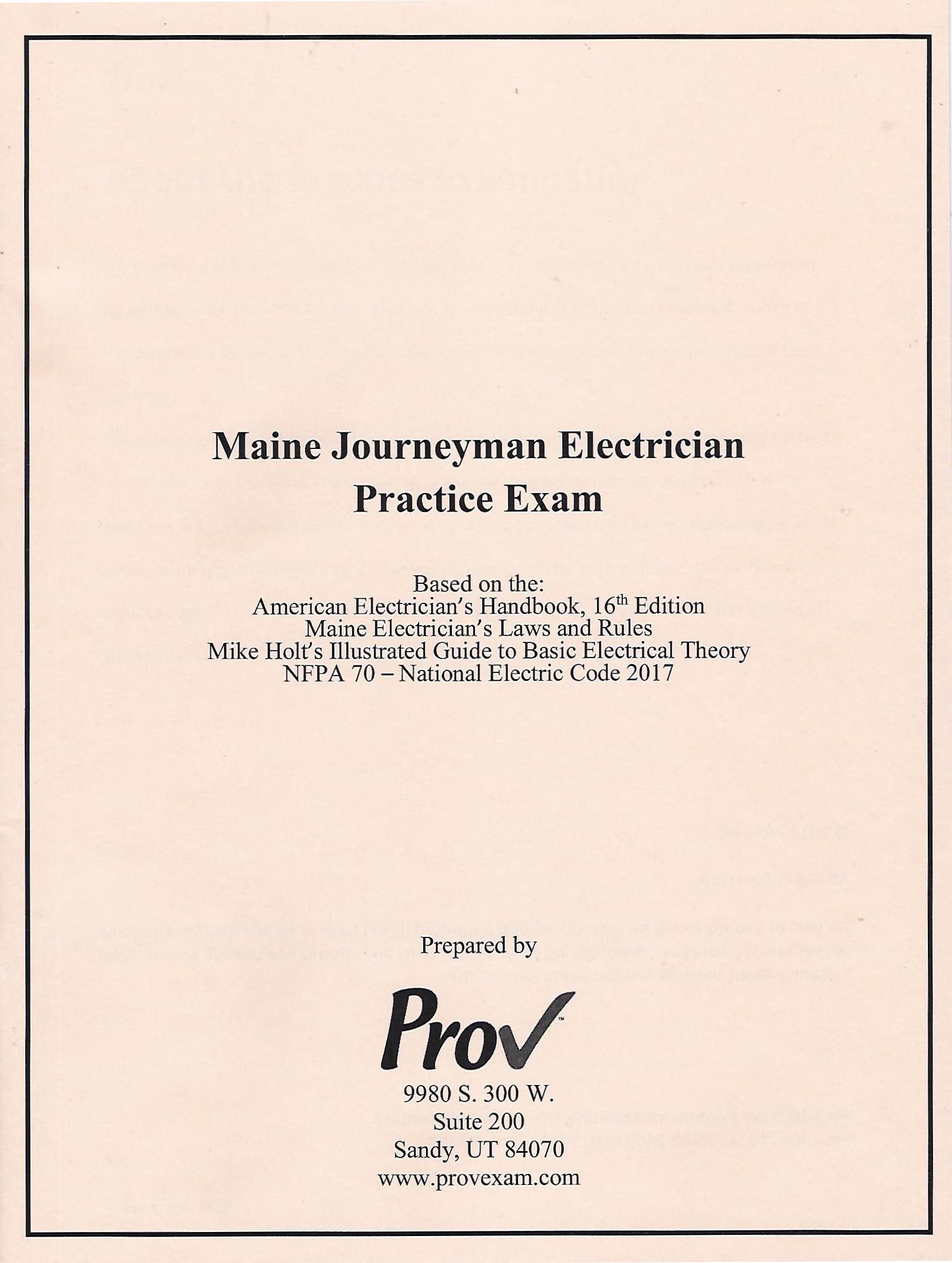 Journeyman Electrician Practical Exam in Maine