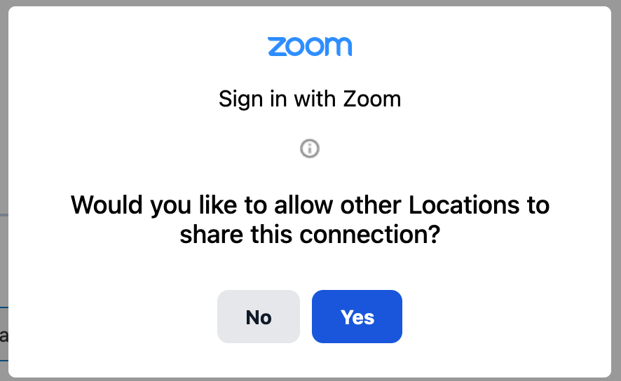 How to share one Zoom account between multiple Locations Provider