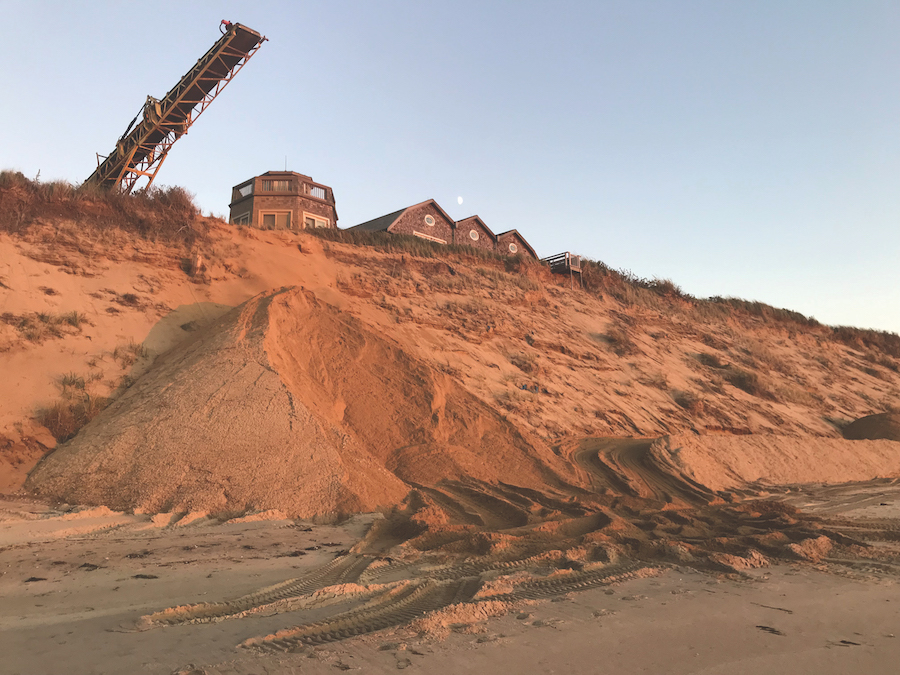 A Mountain of ‘Sacrificial Sand’ Is Dumped at Blasch House The Provincetown Independent