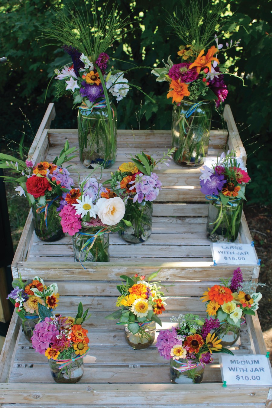 At Homemade Flower Stalls, Gardeners Show Their Colors The