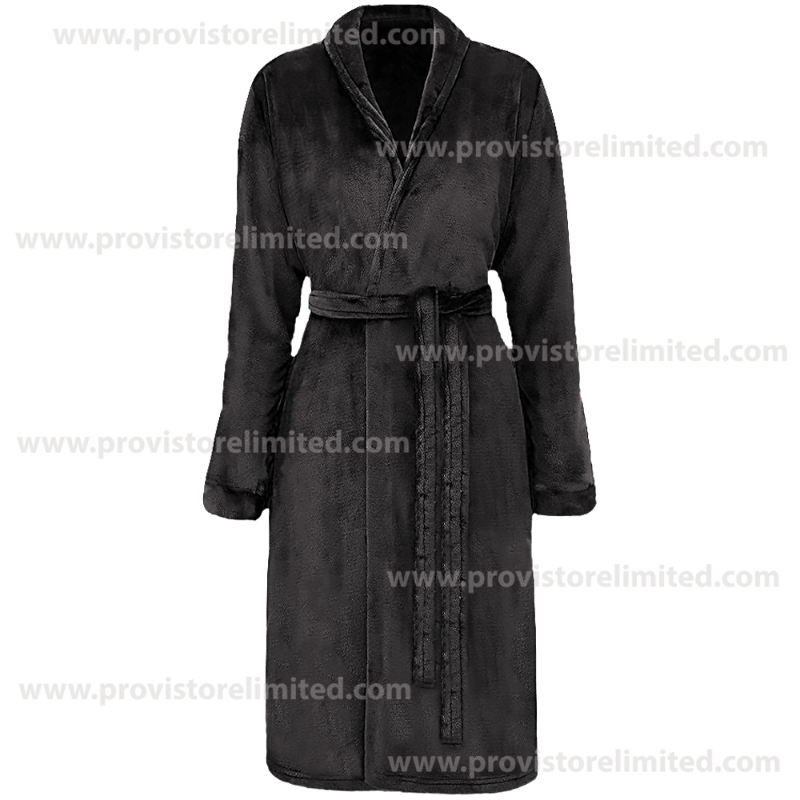 Bath Robe Black Bathrobe Provistore Limited