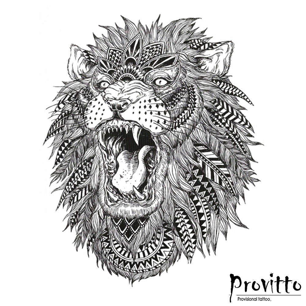 Tetovani Lev Docasne Tetovani Feather Lion Provitto Cz