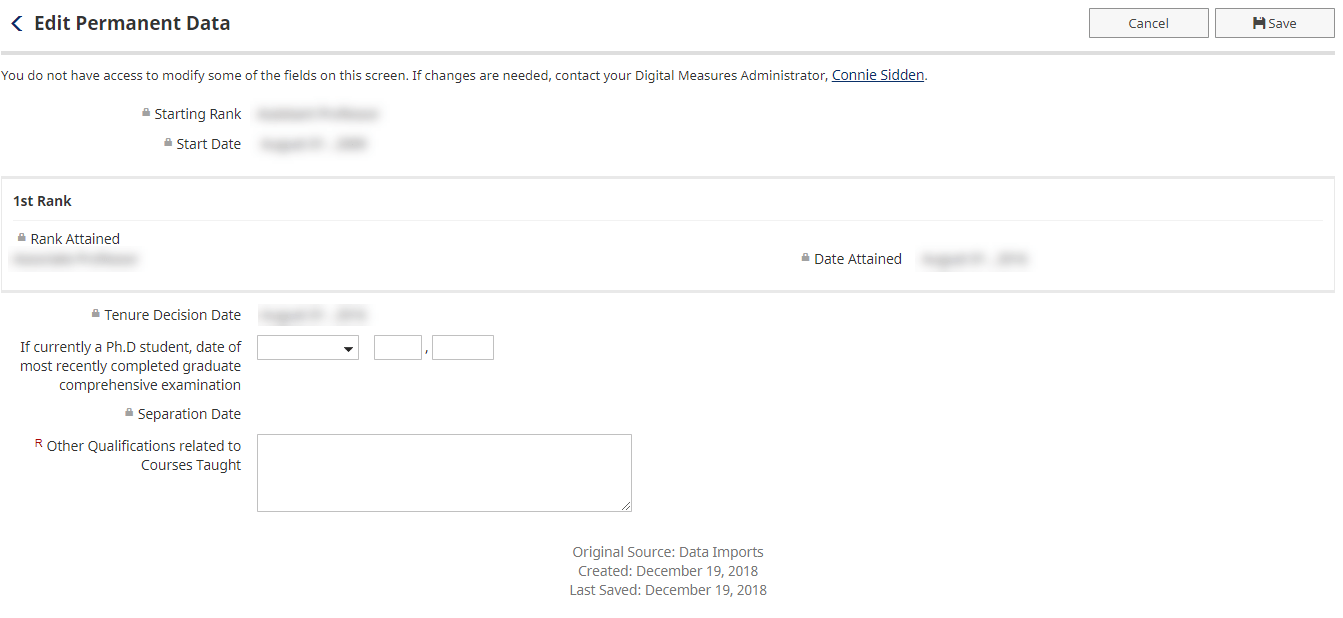 Permanent Data UNCG Provost