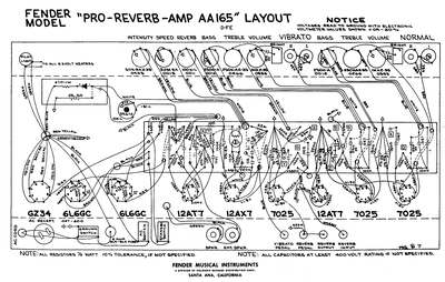 Prowess Amplifiers - Fender - Schematics - Pro Reverb aa165 - Layout