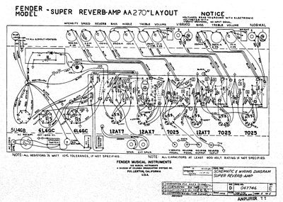Prowess Amplifiers - Fender - Schematics - Super Reverb aa270 - Layout
