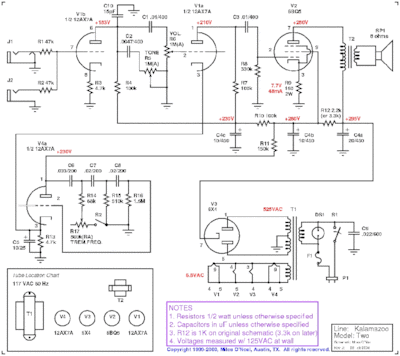 Prowess Amplifiers - Misc - Schematics - Kalamazoo Model 2