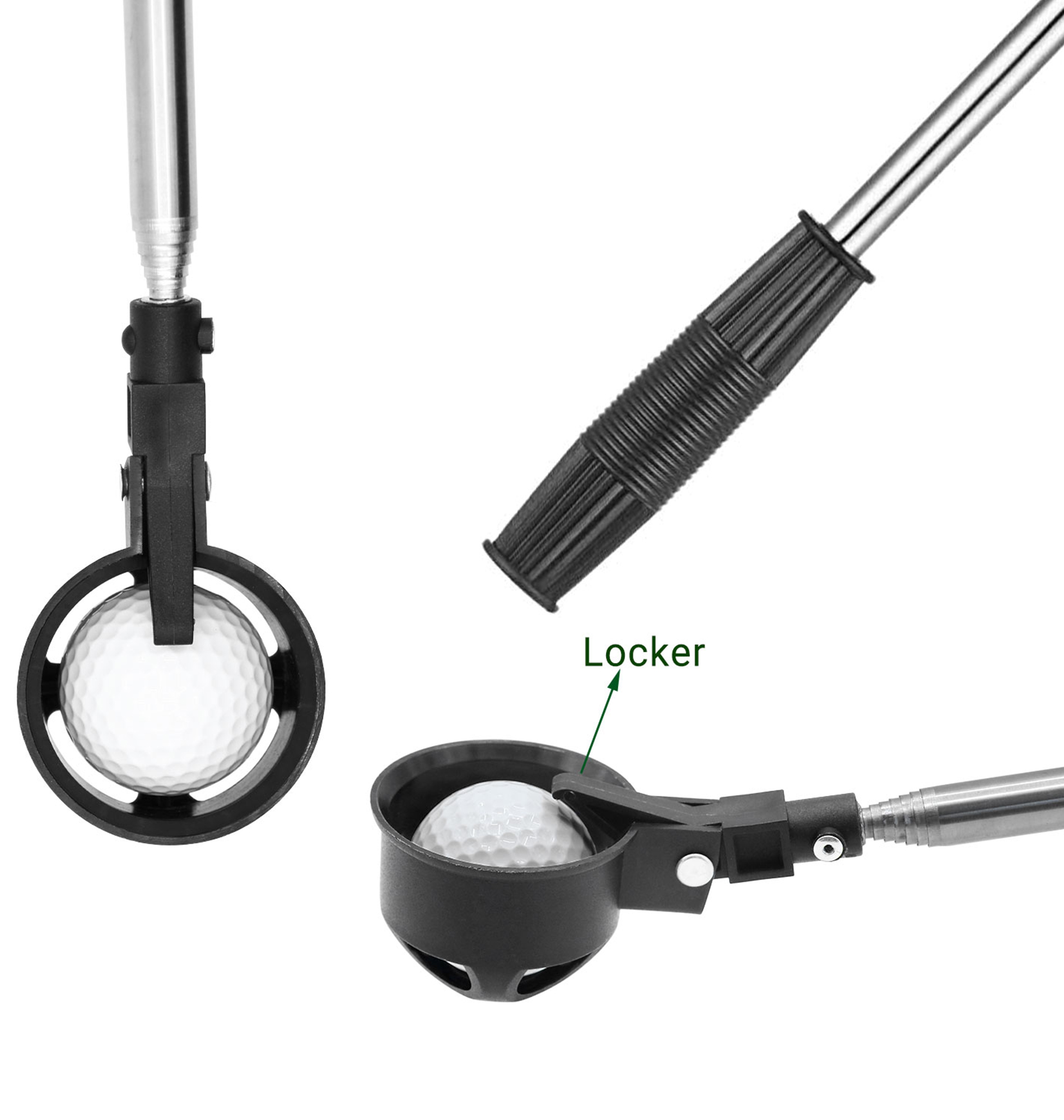 Golf Ball Retriever, Stainless Telescopic Extendable Golf Ball