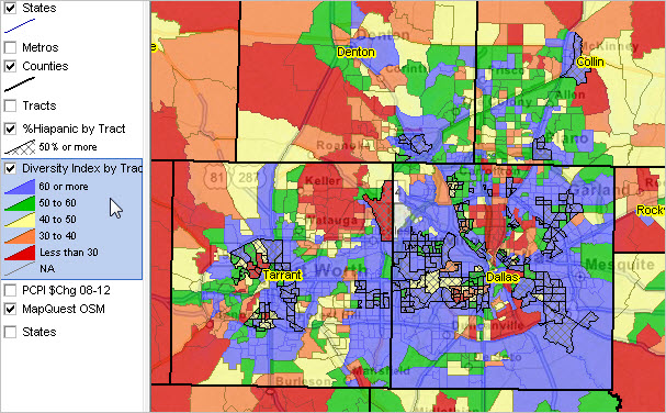 Neighborhood Diversity Census Tract Atlanta