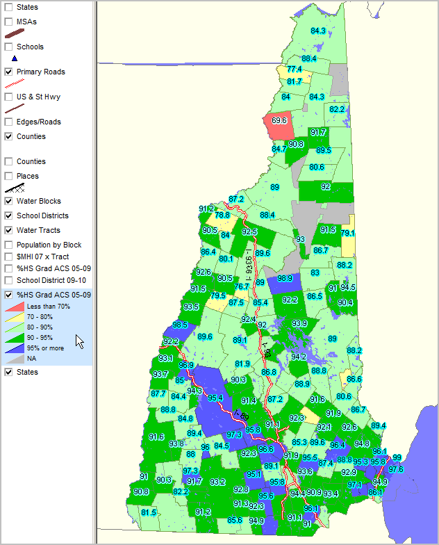 New Hampshire Census 2010 & Demographic Economic Patterns & Trends