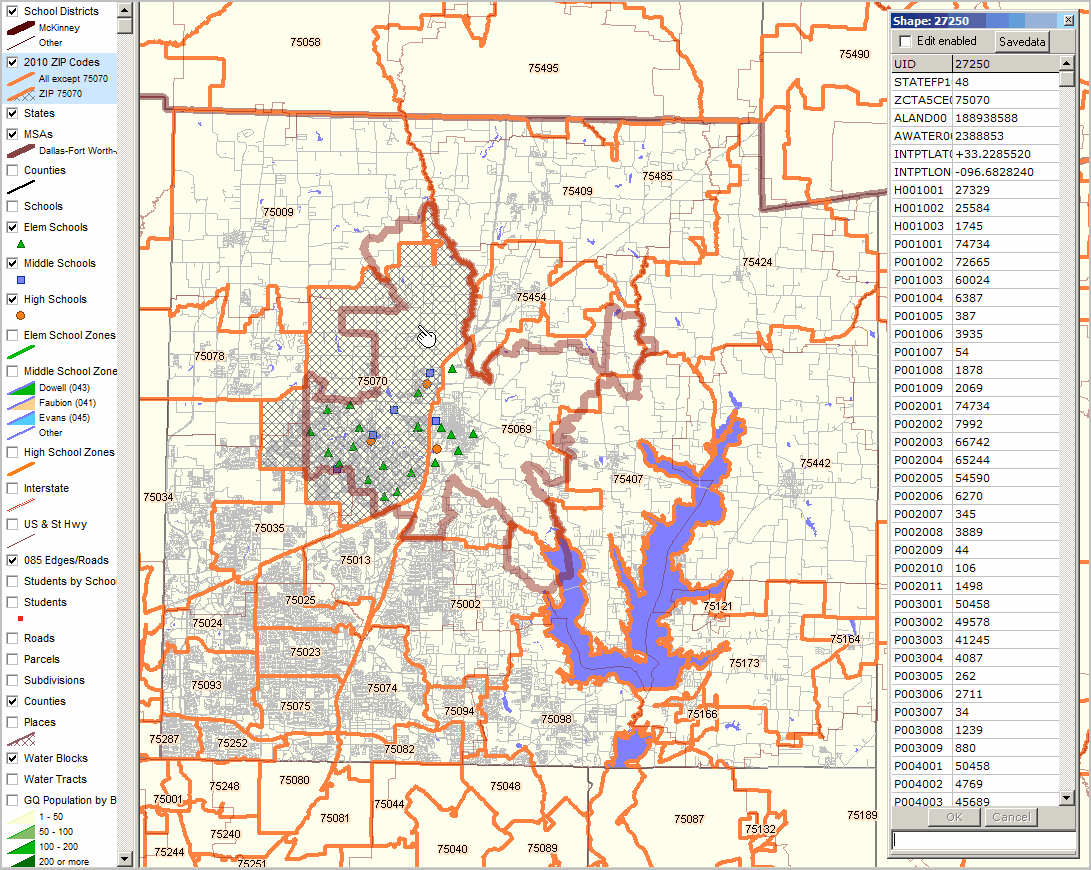 MCKINNEY,TX, ZIP Code 75070 Database MCKINNEY Texas TX.