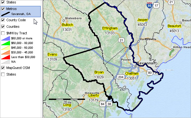 Savannah Ga Zip Codes Map Lake Livingston State Park Map