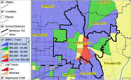 McKinney ISD Texas Demographic Economic Characteristics