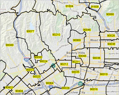 ZIP Code Area 90210 Detailed Age-Race/Origin Profile
