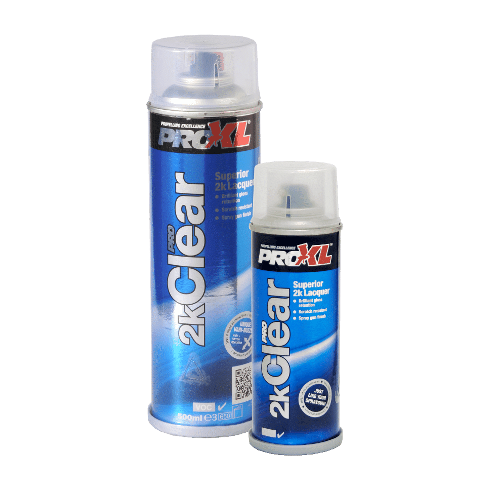 Pro2KClear High Quality 2K Clear Coat Lacquer Aerosol 500ml