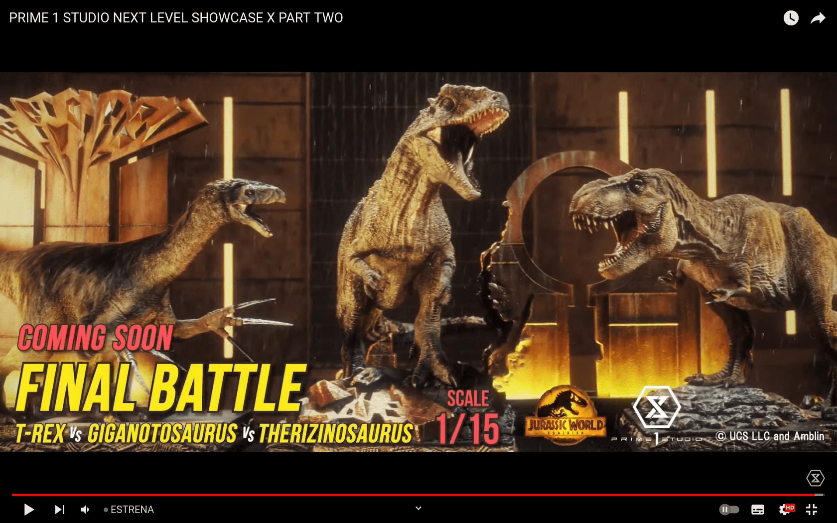 Prime 1 Jurassic World Dominion Final Battle TRex / Giganotosaurus