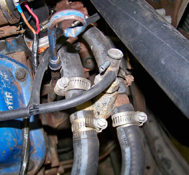 Water Temp sender in water pump - 351C | '71 - '73 Vintage Ford Mustang