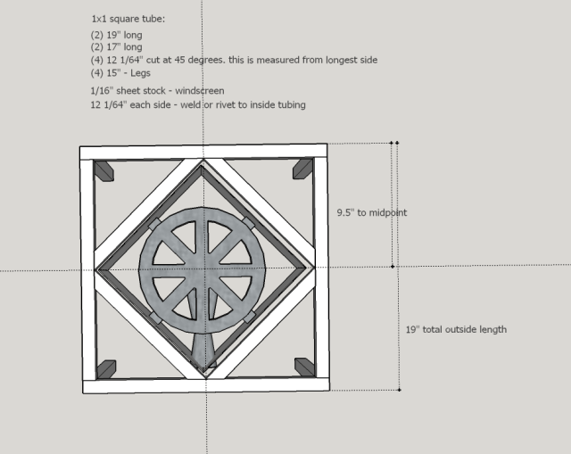 Single burner brew stand...with sketchup design/measurements Homebrew Talk Beer, Wine, Mead