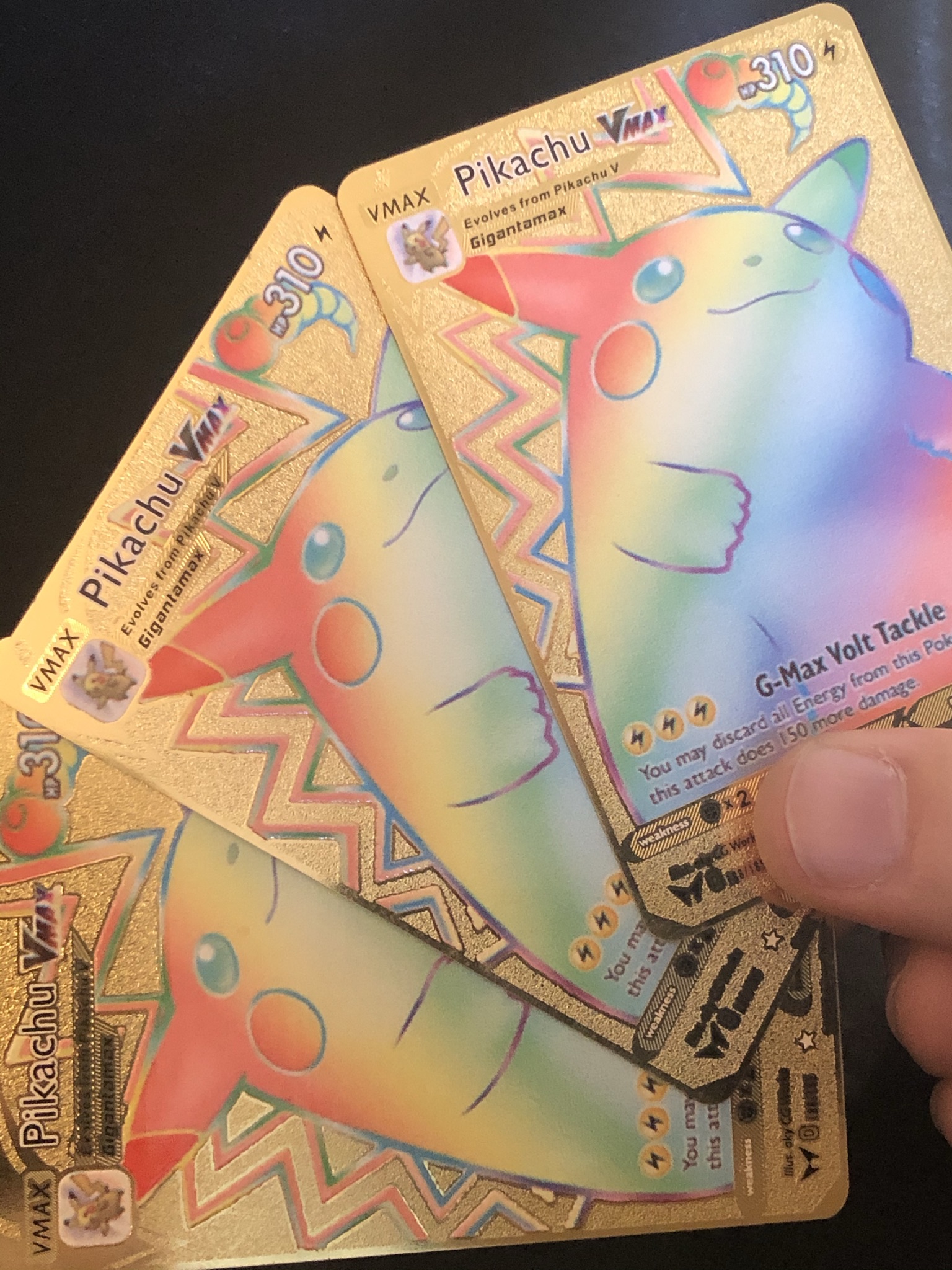 Pikachu Rainbow VMAX Metal Pokemon Card Proxy King
